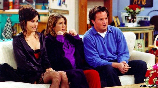 Courteney Cox, Jennifer Aniston and Matthew Perry