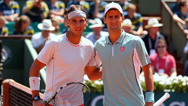 Rafael Nadal and Novak Djokovic