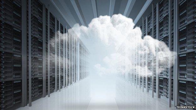 Image of cloud in data centre