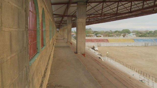 View of the stadium's roof