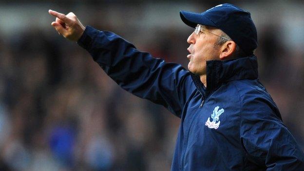 Crystal Palace manager Tony Pulis