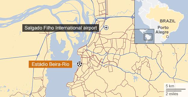 Map of Porto Alegre, Brazil