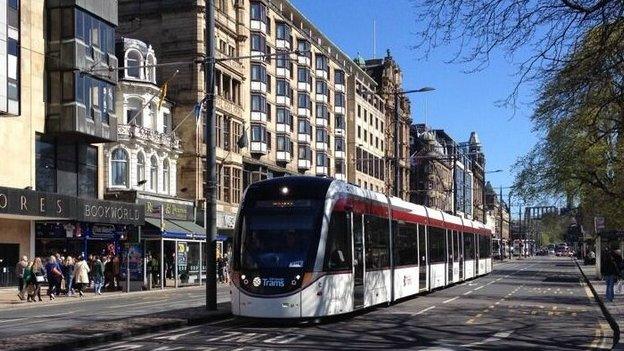 Tram on Princes Street