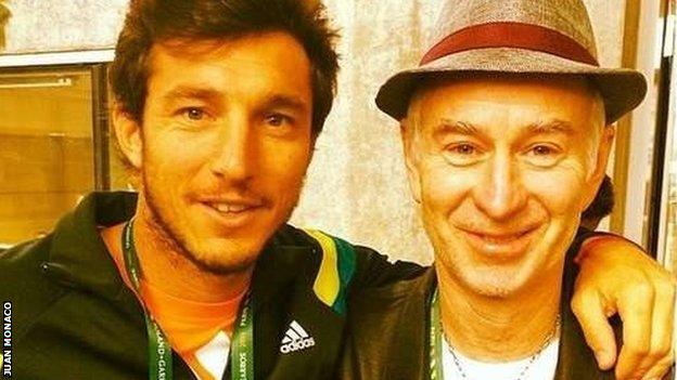 Juan Monaco and John McEnroe