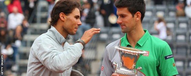 Rafael Nadal and Novak Djokovic