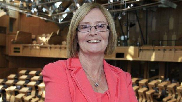 Tricia Marwick in the chamber of the Scottish Parliament