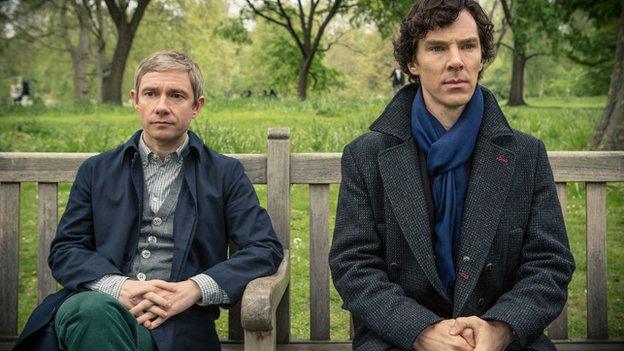 Martin Freeman and Benedict Cumberbatch in Sherlock