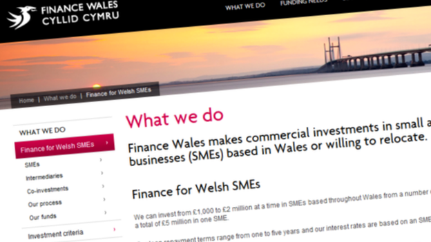 Finance Wales website