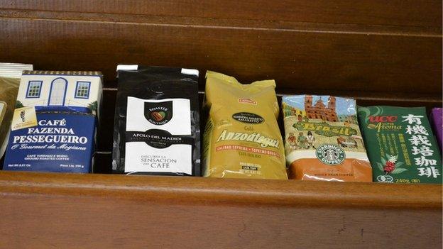 coffee on shelf