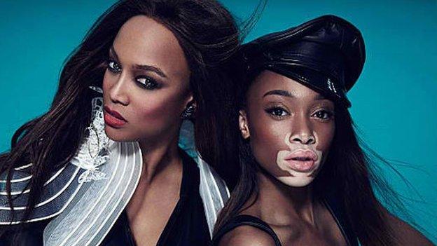 Tyra Banks and Chantelle Young