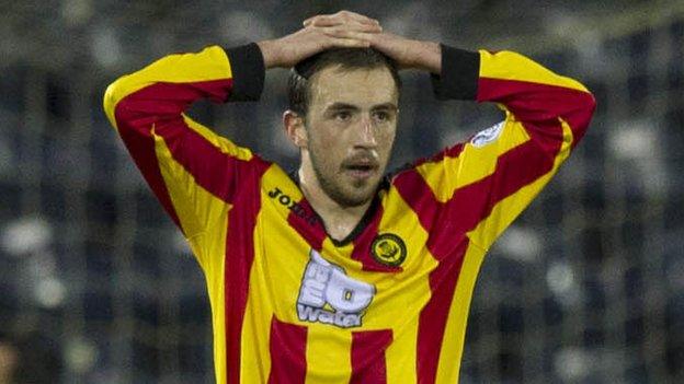 Partick Thistle winger Steven Lawless