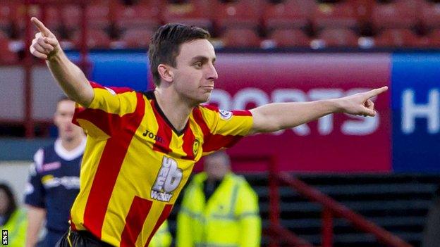 Partick Thistle winger Steven Lawless