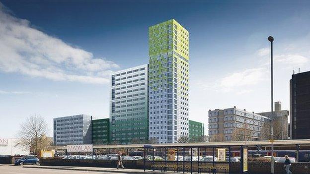 Artist design for Greetham Street student block in Portsmouth