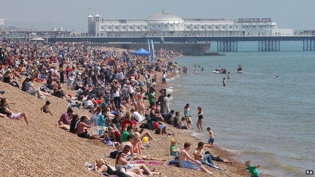 Brighton beach, May 2014