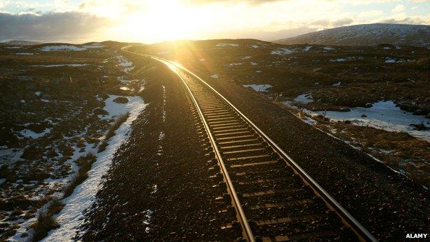 Sun rises over Rannoch Moor