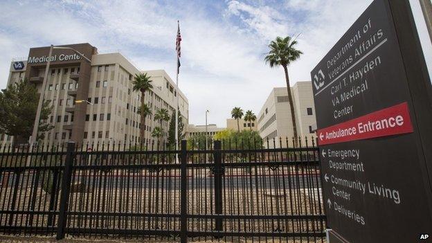 The Carl T Hayden VA Medical Center in Phoenix is seen 28 May 2014