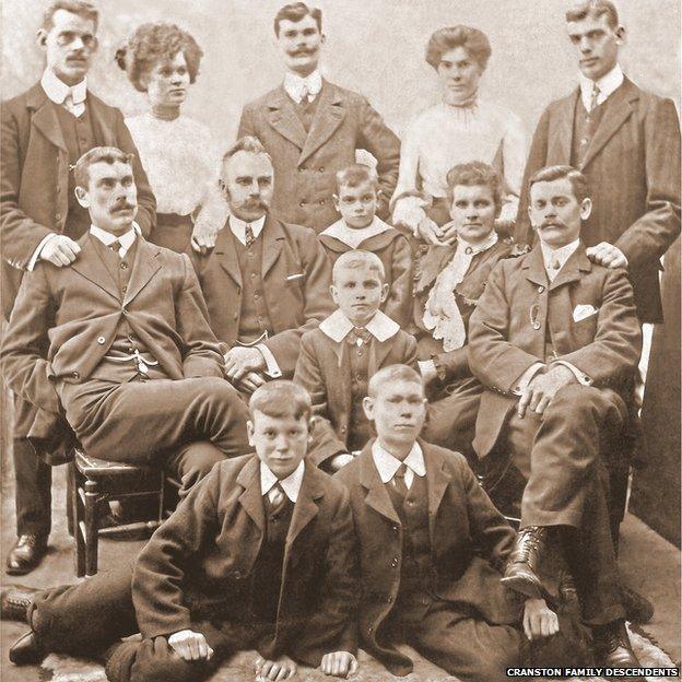Picture of the Cranston family taken in 1908