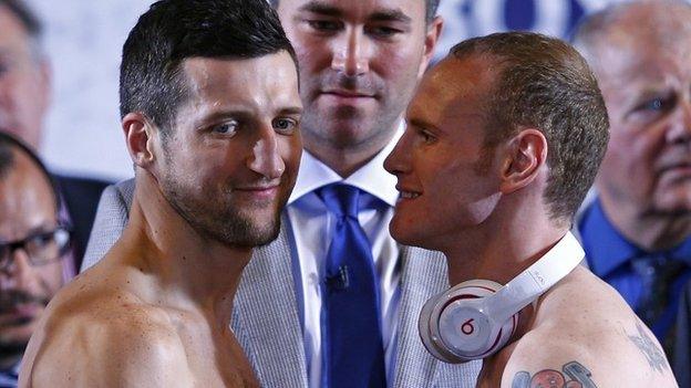 Carl Froch (l) and George Groves