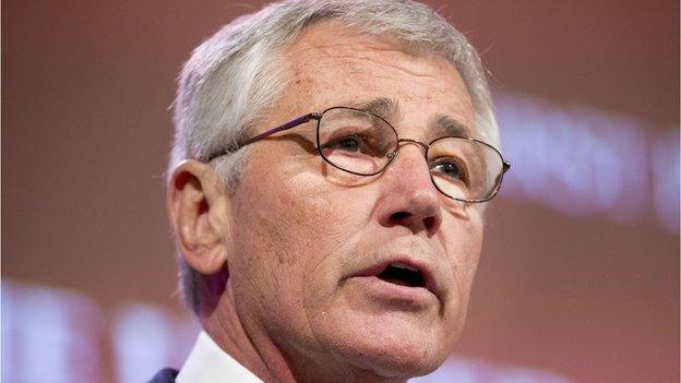 U.S. Defence Secretary Chuck Hagel speaks at opening plenary meeting at the 13th Asia Security Summit in Singapore, on 31 May 2014.