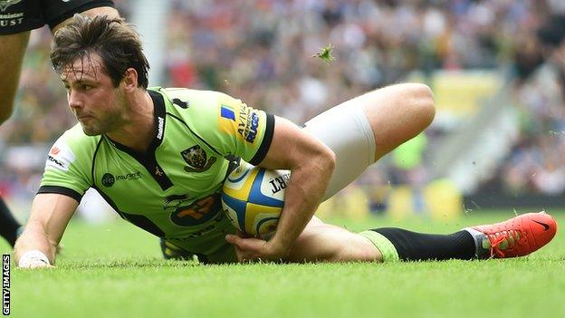 Ben Foden scores for Northampton