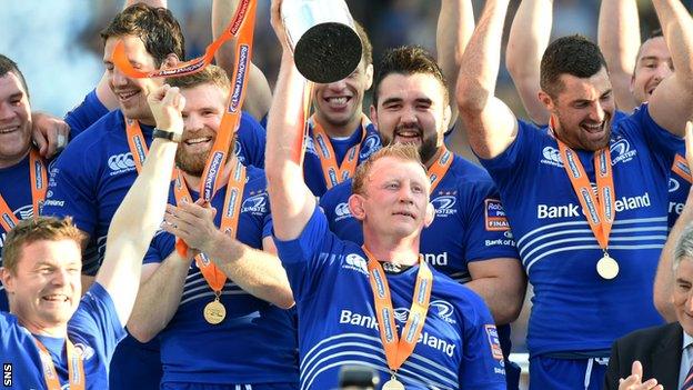 Leinster celebrate their Pro12 success