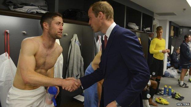 Gary Cahill (left) Prince William (right)