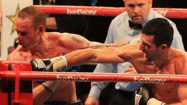 Carl Froch delivers his knock out punch