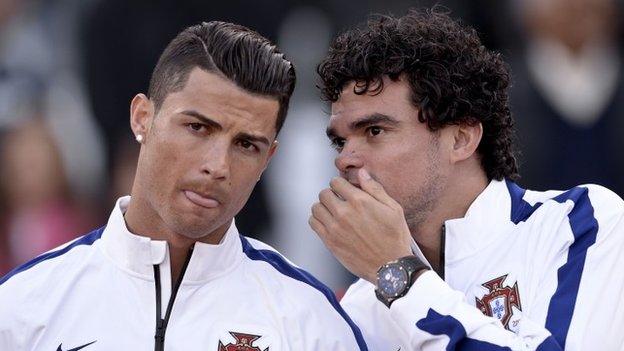 Cristiano Ronaldo and Pepe