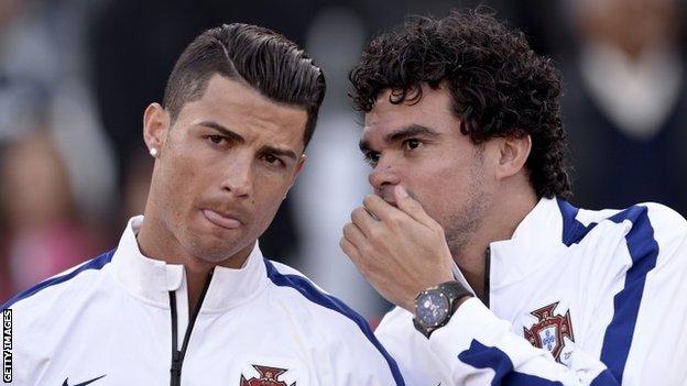 Cristiano Ronaldo and Pepe