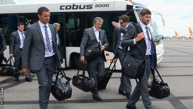 England depart for Miami