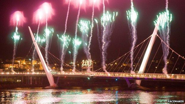 The Peace Bridge in Derry