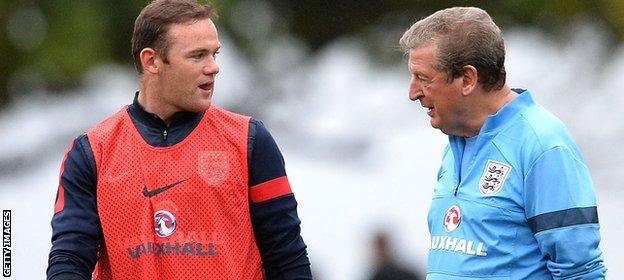 Wayne Rooney and Roy Hodgson