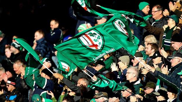 London Irish fans