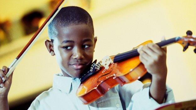 Boy with violin