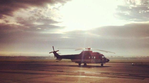 Helicopter in Aberdeen