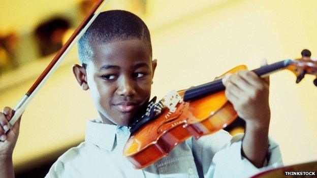 Boy with violin