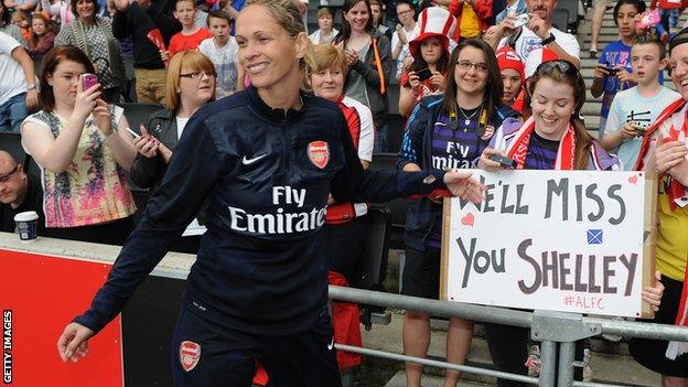 Shelley Kerr after Arsenals' FA Cup final win