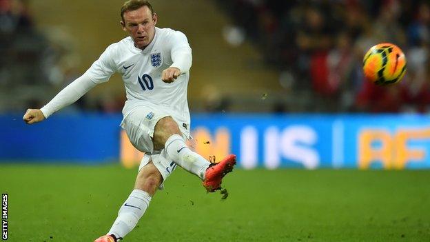 England striker Wayne Rooney