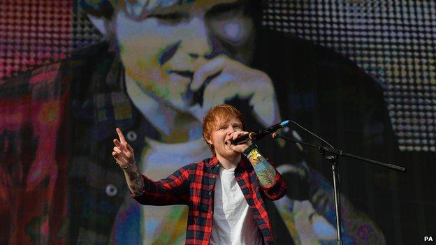 Ed Sheeran performs at Radio 1's Big Weekend