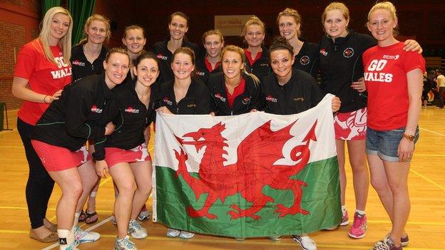 Wales netball team post win