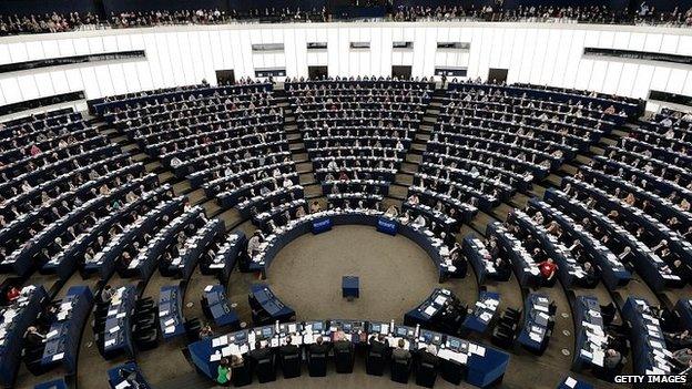 A session of the European Parliament