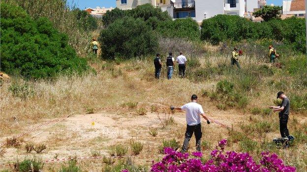 The search site in Praia da Luz