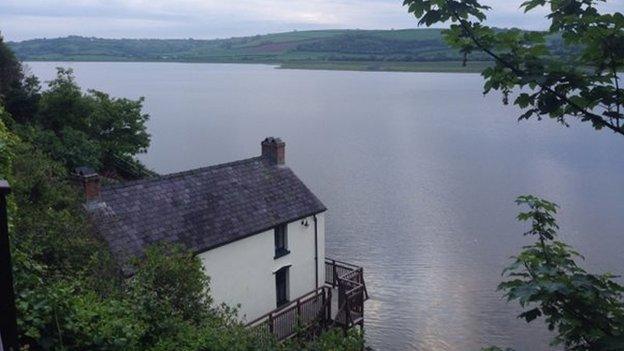 View from Dylan Thomas' boathouse