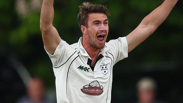 Worcestershire seamer Jack Shantry