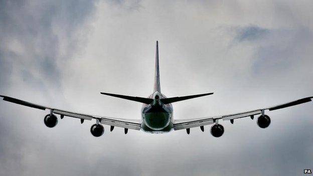 Plane taking off from Gatwick Airport