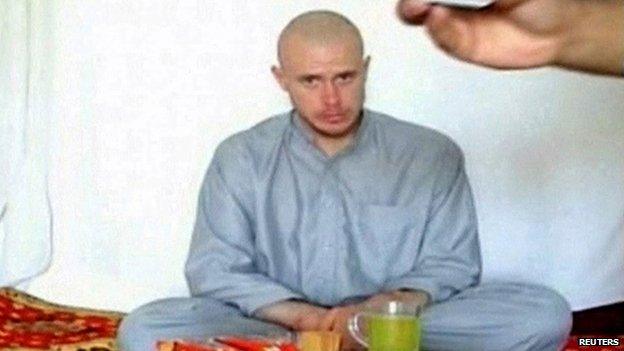 Bergdahl in a video released by the Taliban