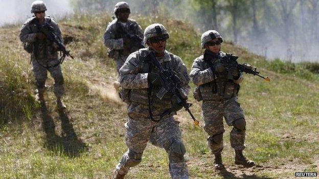 US soldiers take part in military exercises in Poland. Photo: 1 May 2014