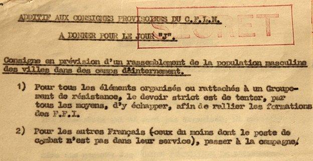 One of the D-Day documents