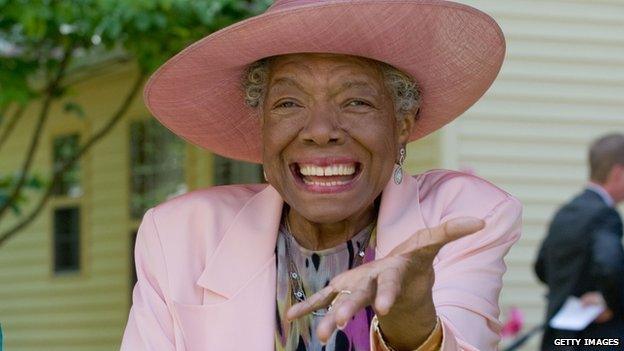 Maya Angelou pictured at a party to mark 82nd birthday, Winston-Salem, North Carolina, US - May 2010