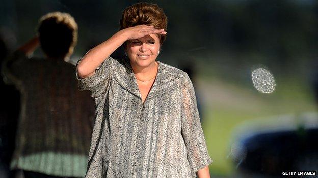 Brazilian President Dilma Rousseff at the Alvorada Palace in 2012